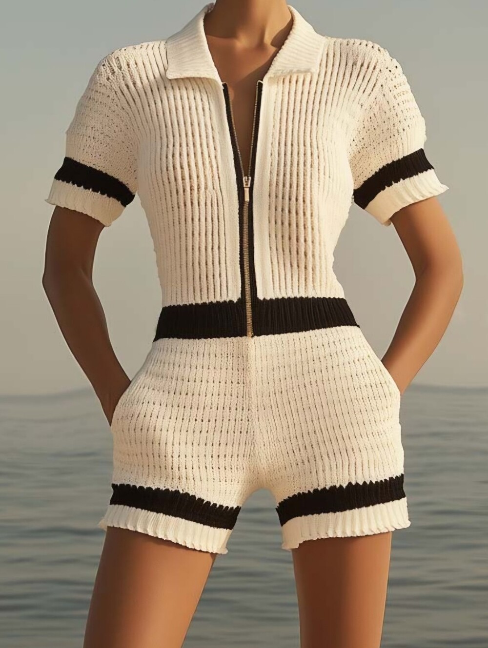 OYROSY New With Tags Knit Romper